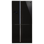 Холодильник Sharp SJ-FS97VBK черное стекло трехкамерный 393/207 л морозилка снизу, фото9