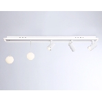 Потолочный светодиодный светильник Ambrella light FL66201/1+5 WH белый 67W 3000K-6400K+G9/2 1000*100*400 (ПДУ ИК), фото4
