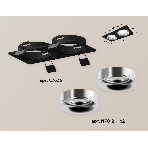 Комплект встраиваемого светильника Ambrella light XC7636003 SBK/PCL черный песок/серебро полированное MR16 GU5.3 (C7636, N7012), фото 1