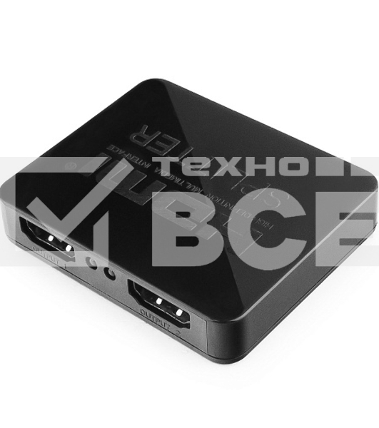 Разветвитель HDMI Cablexpert DSP-2PH4-03, HD19F/2x19F, 1 компьютер => 2 монитора, Full-HD, 3D, 1.4v