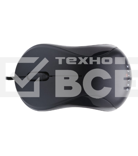 Мышь проводная Oklick 115S черный, 1200 dpi, USB, кнопки - 3