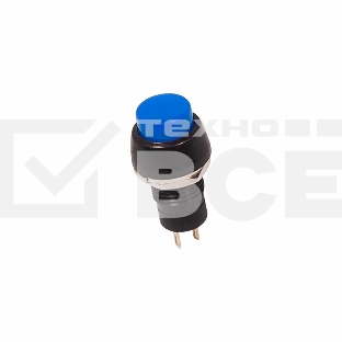 Выключатель-кнопка  250V 1А (2с) ON-OFF  синяя  Micro  Rexant