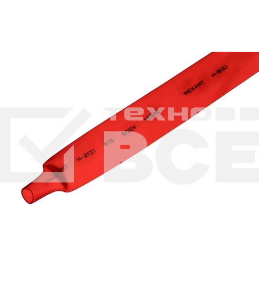 Термоусаживаемая трубка Rexant 18,0/9,0 мм, красная, упаковка 50 шт. по 1 м