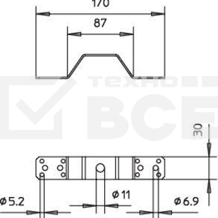 Соединитель-перемычка(опора) 288/DIN OBO 5320712