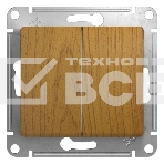 Механизм выключателя 2-кл. СП GLOSSA 10А IP20 10AX дер. дуб SchE GSL000551, фото 1