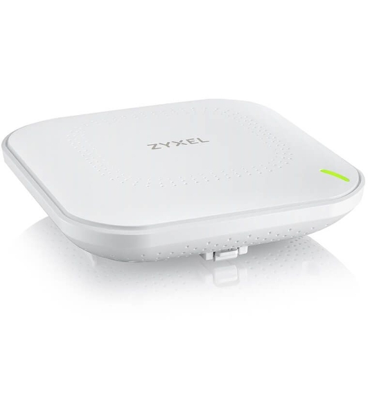 Гибридная точка доступа Zyxel NebulaFlex NWA90AX, WiFi 6, 802.11a/b/g/n/ac/ax (2,4 и 5 ГГц), MU-MIMO, антенны 2x2, до 575+1200 Мбит/с, 1xLAN GE, PoE, защита от 4G/5G, БП в комплекте
