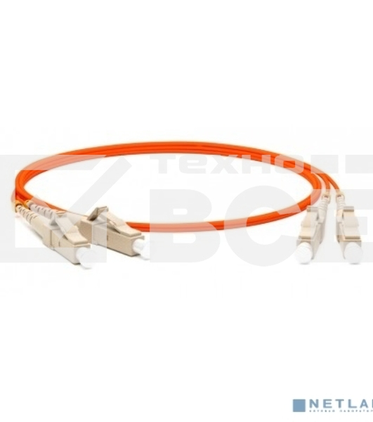 Патч-корд Hyperline волоконно-оптический (шнур) MM 50/125, LC-LC, duplex, LSZH, 10 м FC-D2-50-LC/PR-LC/PR-H-10M-LSZH-OR (FC-50-LC-LC-PC-10M)