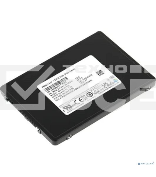 Накопитель SSD Samsung Enterprise, 1.92Tb, PCIe 3.1 x4, 2.5