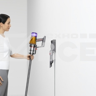Пылесос вертикальный Dyson V12 Detect Slim Absolute желтый/серый, питание от аккумулятора, 150 Вт, уборка сухая, пылесборник 0.35 л, работа от АКБ max - 60 мин