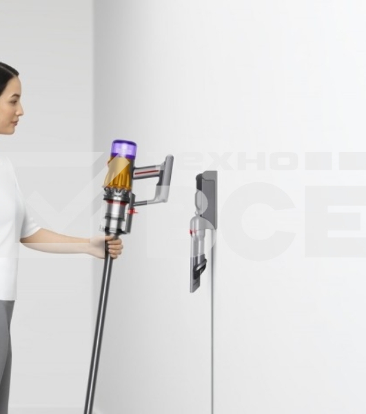 Пылесос вертикальный Dyson V12 Detect Slim Absolute желтый/серый, питание от аккумулятора, 150 Вт, уборка сухая, пылесборник 0.35 л, работа от АКБ max - 60 мин
