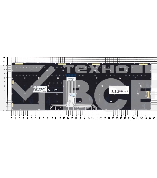 Клавиатура для ноутбука Lenovo Legion Y740-15 черная с подсветкой