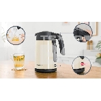 Чайник Bosch TWK7L467, 1.7л, 2400 Вт., нерж.сталь, покрытая эмалью, бежевый, шкала уровня воды, фото 1