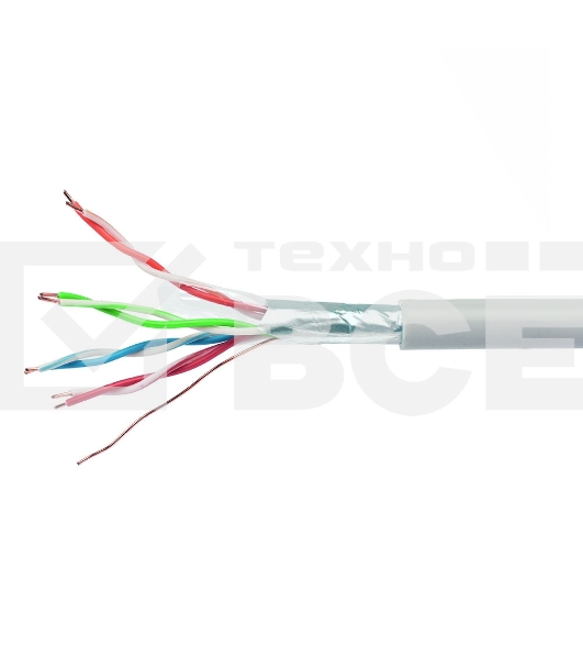 Кабель Cablexpert Россия FPC-5051E-4-CU, FTP indoor 4x2x0.51, медный, кат.5e, однож., 305м, box, серый