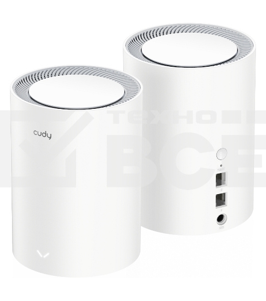 Бесшовный Mesh роутер Cudy M3000(2-PACK) AX3000 10/100/1000/2500BASE-T, белый (упак.:2шт)