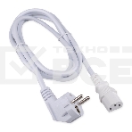 Кабель питания Cablexpert Schuko-C13, 3x1.0мм2, 10A, с заземлением, медь, 2м, белый, пакет, фото4