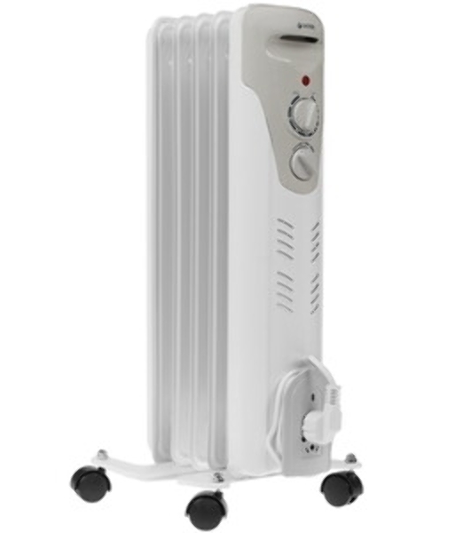 Обогреватель масляный Vitek VT-1707 W (5 секций) белый, 1000 Вт, 10 м2, термостат
