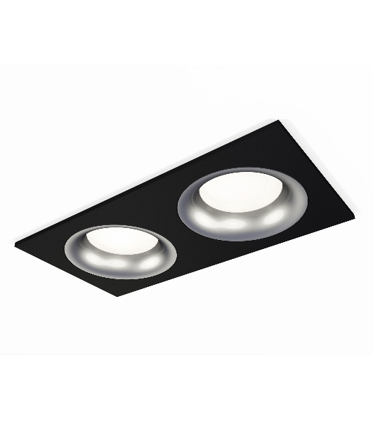 Комплект встраиваемого светильника Ambrella light XC7636004 SBK/MCH черный песок/хром матовый MR16 GU5.3 (C7636, N7013)