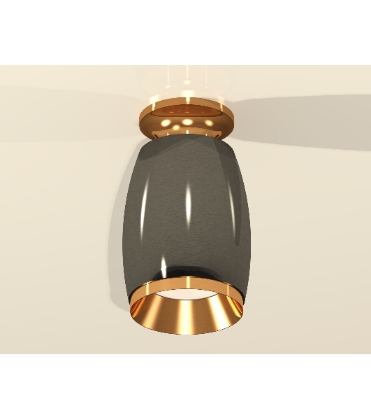 Светильник Ambrella Light XS1123043 DCH/PYG черный хром/золото желтое полированное MR16 GU5.3 (N6905, C1123, N7034)