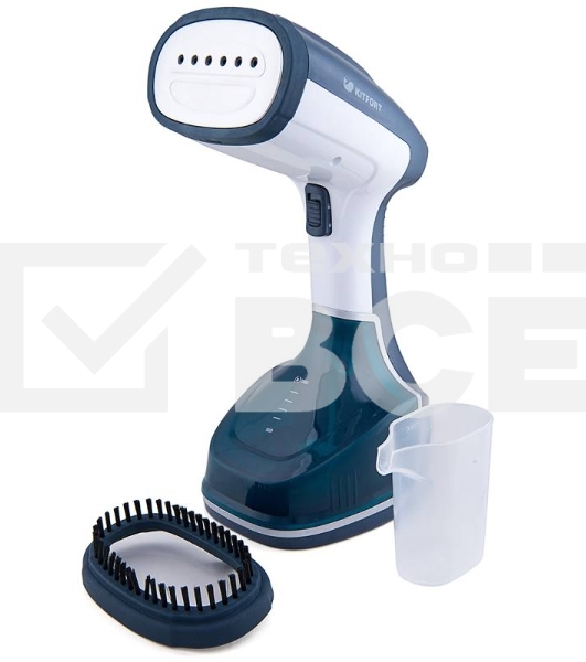 Отпариватель Kitfort КТ-916-1/Мощность: 900-1100 Вт.Объем резервуара для воды: 220 мл.голубой