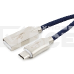 Кабель USB 2.0 Cablexpert CC-P-mUSB02Bl-1M, AM/microB, серия Platinum, длина 1м, синий, блистер, фото4