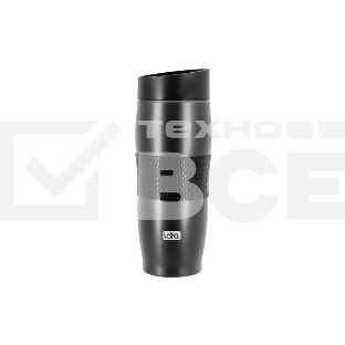 Термокружка LARA LR04-24 <Black> 380мл, двойные стенки, вакуум, сталь/силикон