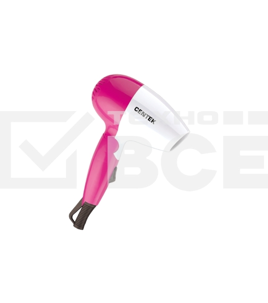 Фен Centek CT-2229 (бел/роз) 1200Вт, 2 скорости и температуры нагрева, складная ручка