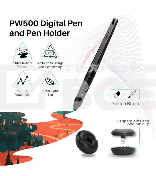 Графический монитор Huion Kamvas Pro 20 (2019), 19.5', 1920x1080, 8192 уровней, HDMI