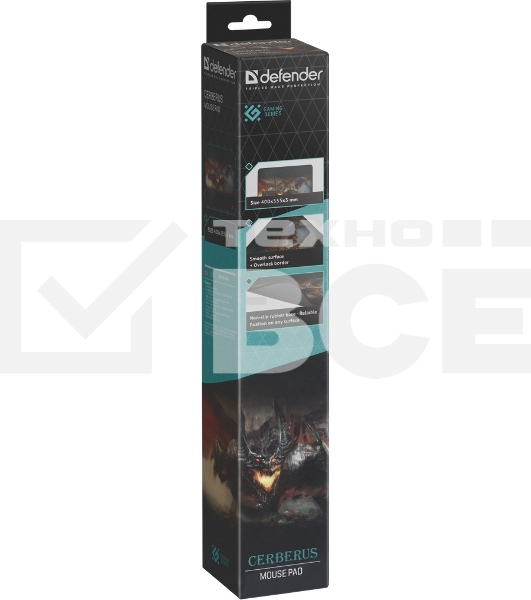 Игровой коврик Defender Cerberus XXL 400x355x3 мм, ткань+резина