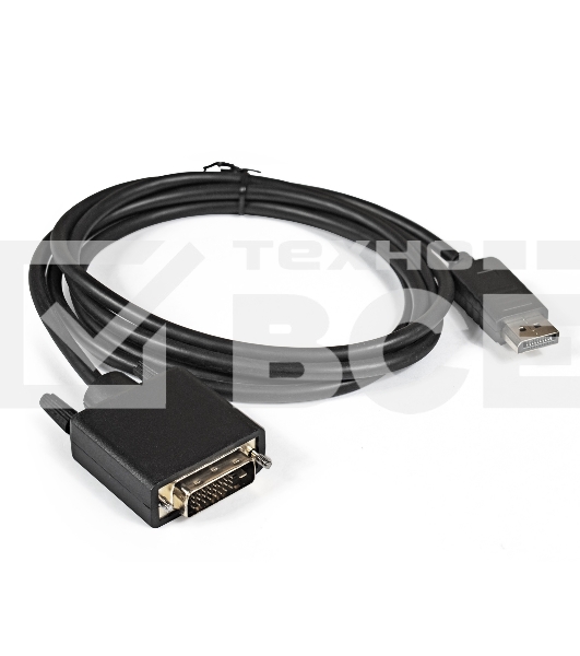 Кабель-переходник Exegate EX284908RUS  DisplayPort -DVI ExeGate EX-CC-DPM-DVIM-1.8 (20M/25M, 1,8м, экран)