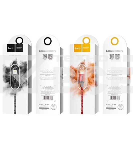 Кабель HOCO X14 USB 2.0, AM/Lightning M, черный, 2м