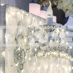 Гирлянда «Сеть» 1,5х1,5 м, прозрачный ПВХ, 96 LED белый, фото4