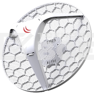 Точка доступа MikroTik LHG 5 Tripack (Three units of LHG 5 with 24.5dBi 5GHz antenna, Dual Chain 802.11an wireless, 600MHz CPU, 64MB RAM, 1x LAN, POE, PSU, RouterOS L3) – all three antennas in single box