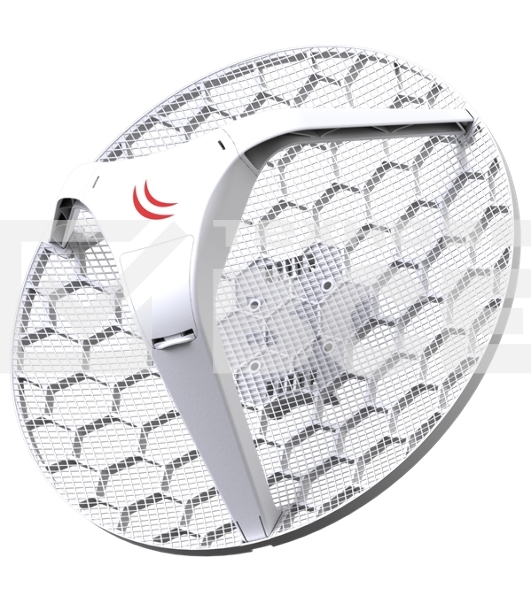 Точка доступа MikroTik LHG 5 Tripack (Three units of LHG 5 with 24.5dBi 5GHz antenna, Dual Chain 802.11an wireless, 600MHz CPU, 64MB RAM, 1x LAN, POE, PSU, RouterOS L3) – all three antennas in single box