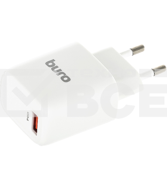 Сетевое зарядное устройство Buro BUWG1 3A QC белый