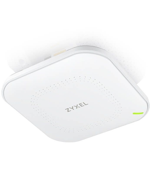 Гибридная точка доступа Zyxel NebulaFlex NWA90AX, WiFi 6, 802.11a/b/g/n/ac/ax (2,4 и 5 ГГц), MU-MIMO, антенны 2x2, до 575+1200 Мбит/с, 1xLAN GE, PoE, защита от 4G/5G, БП в комплекте
