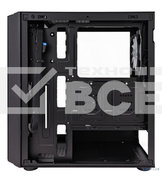 Компьютерный корпус 1STPLAYER TRILOBITE T7-P Black / ATX / 4x120mm LED fans / T7-P-BK-4F1