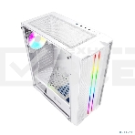 Компьютерный корпус Powercase Mistral Evo White, Tempered Glass, 1x 120mm PWM ARGb fan + ARGb Strip + 3x 120mm PWM non LED fan, белый, ATX (CMIEW-F4S), фото4