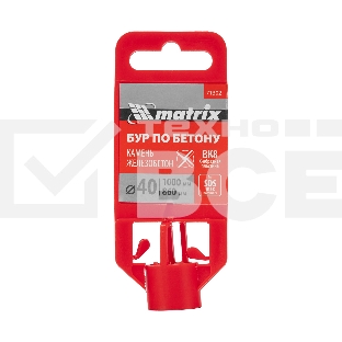 Бур по бетону Matrix, 40 х 1000 мм, SDS MAX c крестовой пластиной