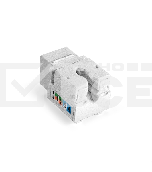 Модуль-вставка Keystone Jack RJ-45 ExeGate KJ-8P8C-U-C5e-90-110 (Кат.5e, неэкранированная, 90 градусов, IDC 110)