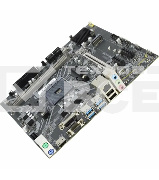 Материнская плата AFOX B450D4-MA5-V2, AM4, AMD B450, 2xDDR4, 4xSATA, 1xM.2, 1xPCIe 3.0 x16, 2xPCIe x1, 1xHDMI, 1xVGA, 1x 1Gb LAN, 2xUSB-A 2.0, 4xUSB-A 3.0, 3x3.5 мм, 5.1, microATX