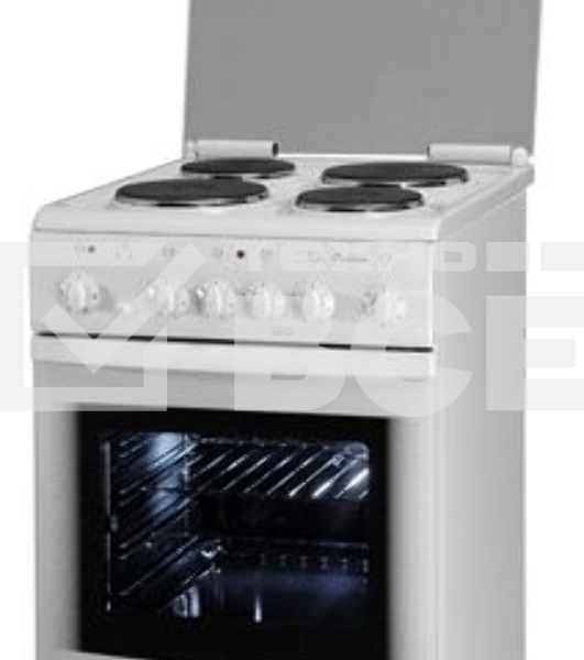 Плита электрическая De Luxe 506004.00Э (кр) белый, конфорок 4 шт, духовка 60 л, 50 см x 85 см x 60 см