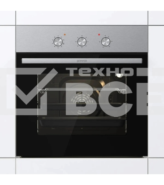 Встраиваемый духовой шкаф электрический Gorenje BO6727E03NX, черный/серебристый