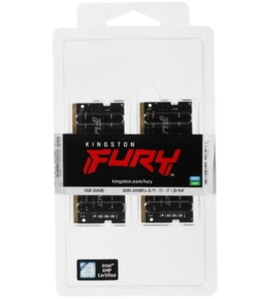 Оперативная память Kingston Fury Impact, DDR4, 16GB (1x16GB), 3200MHz, CL20, SO-DIMM