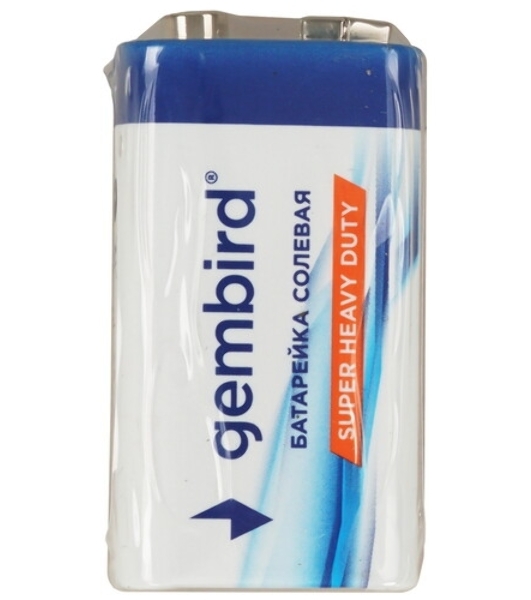 Батарейка солевая Gembird Gb-6F22-1F, тип Крона(6F22), 1шт, пленка, 9 В