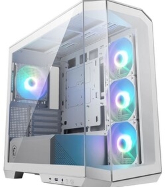 Компьютерный корпус MSI MAG Pano M100R PZ White , Micro-ATX, 1xUSB 3.2 Gen 1, 1xUSB 3.2 Gen2 Type-C, 4x120мм ARGB Fan, ARGB+PWM Control Board, TG, WHITE