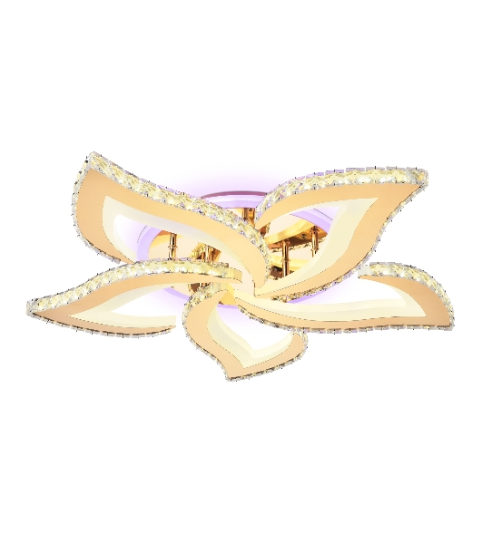 Потолочный светодиодный светильник Ambrella light FA1724/5 GD золото 3000K/4200K/6400K 113W 630*600*100 (ПДУ РАДИО 2.4G)