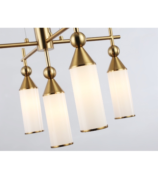 Люстра Ambrella light LH55276/5 BS/FR латунь/белый матовый E14*5 max 40W D520*1390