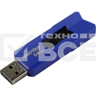 Флеш диск USB 2.0 64GB Smartbuy STREAM Blue (SB64GBST-B)