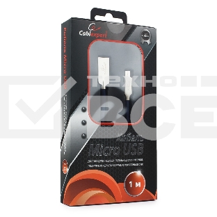 Кабель USB 2.0 Cablexpert CC-P-mUSB02Bl-1M, AM/microB, серия Platinum, длина 1м, синий, блистер
