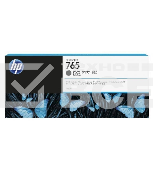 Картридж струйный HP 765 (F9J54A) темно-серый для HP Designjet T7200 (775мл)